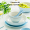 西屋(WESTINGHOUSE)轻奢系列11件套 WCTB11家用餐盘组合饭碗炻瓷乔迁送礼色釉冰川蓝 23cm