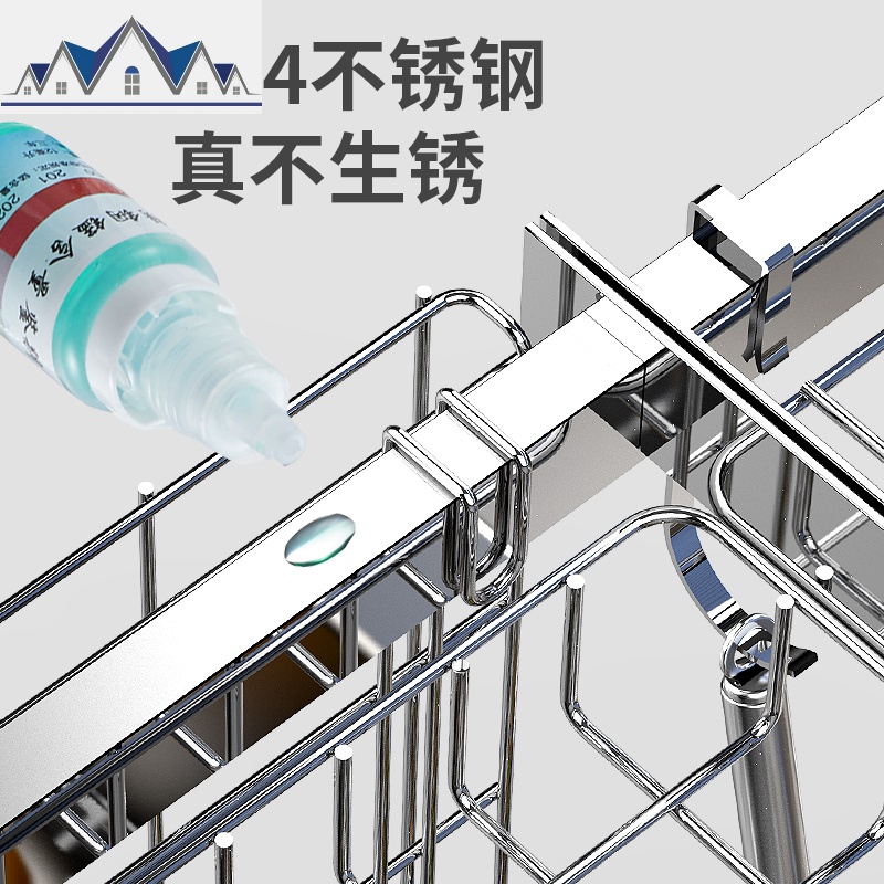 304厨房不锈钢沥水架水置物架碗碟架刀架家用收纳架碗筷滤水架 三维工匠高清大图