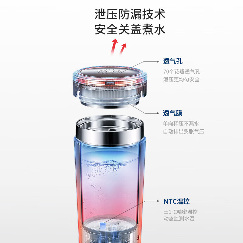 摩飞电器便携电热水杯MR6060绿色350瓦快速加热轻巧设计高清大图