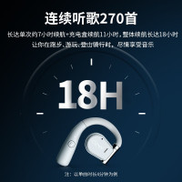 cleerARC音弧蓝牙运动跑步夹耳式耳机无线开车骑行骨传导升级开放挂耳式气传耳麦 海沙白[充电盒升级款-续航18H]