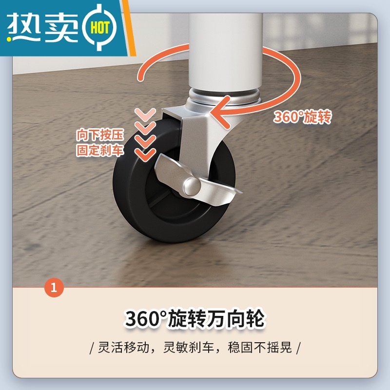 敬平书架落地儿童置物架书柜简易铁艺绘本架可移动收纳架家用卧室宝宝高清大图
