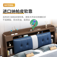 兰秀家居 金丝檀木实木床1.8米双人床现代简约1.5m北欧轻奢主卧新中式床家用储物婚床