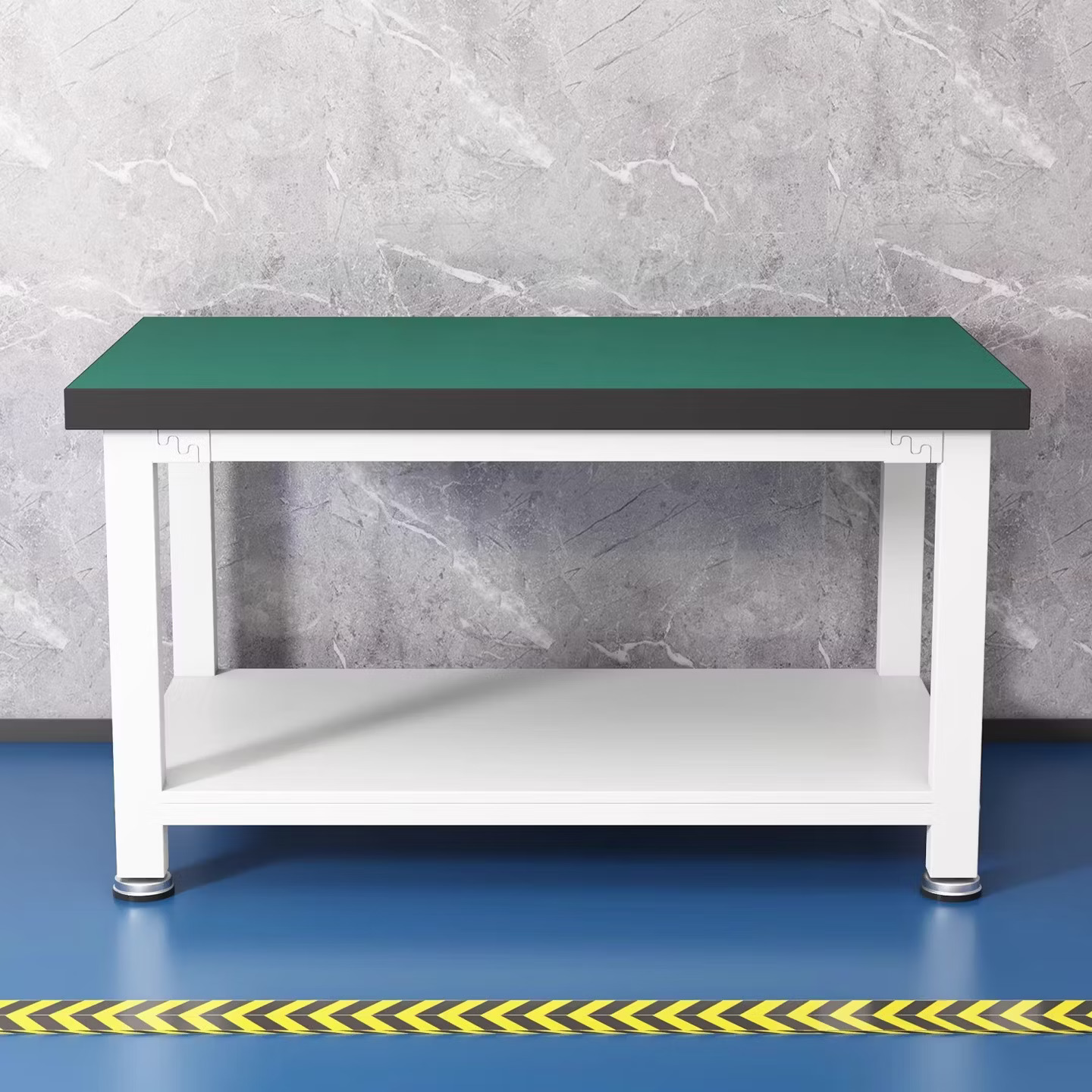 绵冠 加厚防静电工作台实验室桌工厂维修桌钳工打包操作台 双层重型工作台 长60*60*80厘米