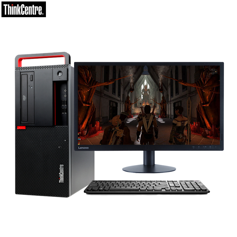 联想ThinkCentre M710t 台式电脑 21.5英寸屏（I5-7500 8GB 128GB固态 2G独显 DVD DOS）