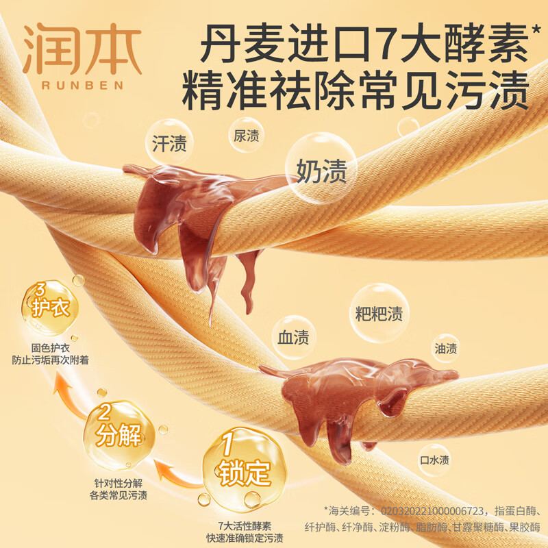 润本(RUNBEN)婴儿酵素洗衣液(浓缩型)1L高清大图