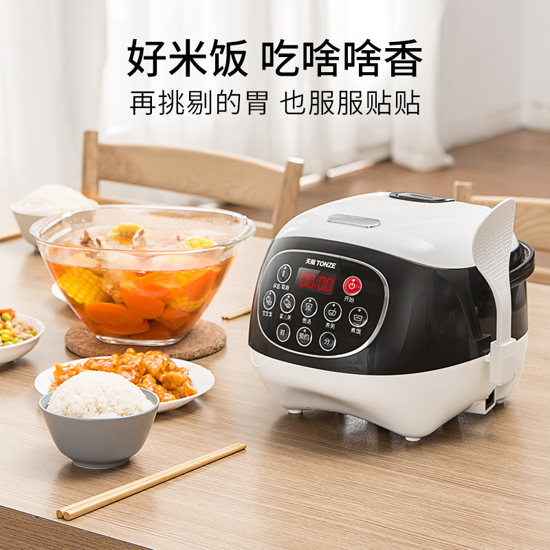 天际FD20A-W三维立体加热电饭煲陶瓷内胆煮饭BB粥煲汤电饭锅迷你婴儿辅食煮饭锅小型家用2-3人全自动预约功能2L