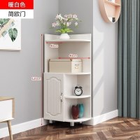 森美人欧式转角柜墙角柜子客厅圆弧扇形置物架多功能三角形拐角柜收纳柜