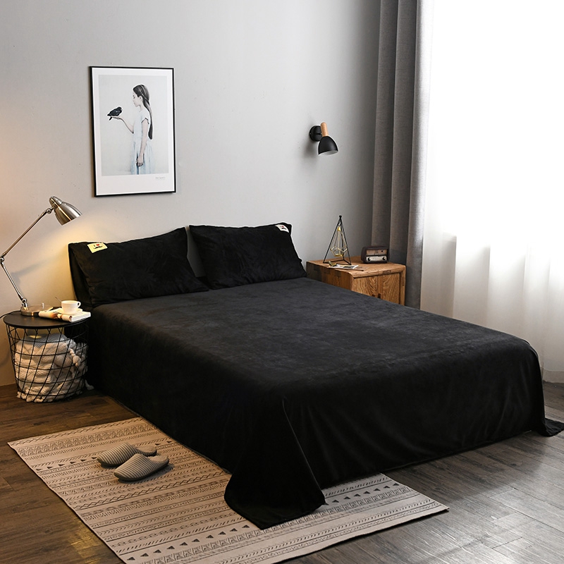 美帮汇床上四件套毛绒 双面绒冬天被套个性男士床单加绒保暖金丝绒高清大图