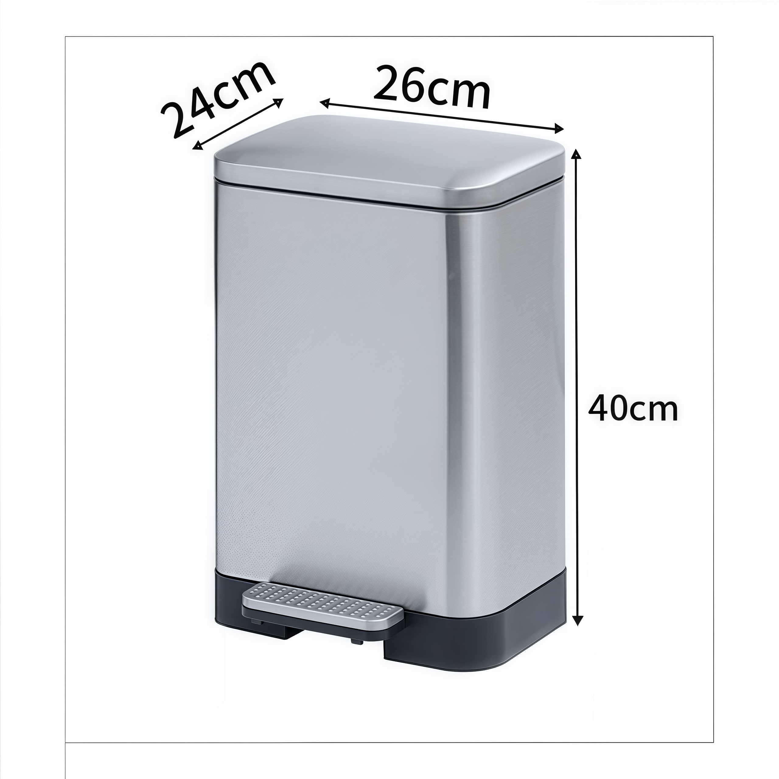 桃锦堂脚踏垃圾桶9L个高清大图