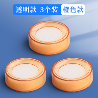 湿手器数钱点钱海绵缸银行会计蘸水盒沾水盒数纸数钱神器点钞蜡点钱海绵池翻页神器数钱宝财务办公用品翻纸 透明橙/3个装