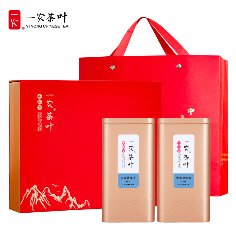 一农茶叶礼盒特级浓香铁观音360g礼盒装 福建茗茶乌龙茶 中国红送礼佳选