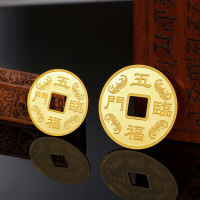 新金珠宝 Au999足金金币实心 黄金金钱万福铜钱投资金片贺岁送礼