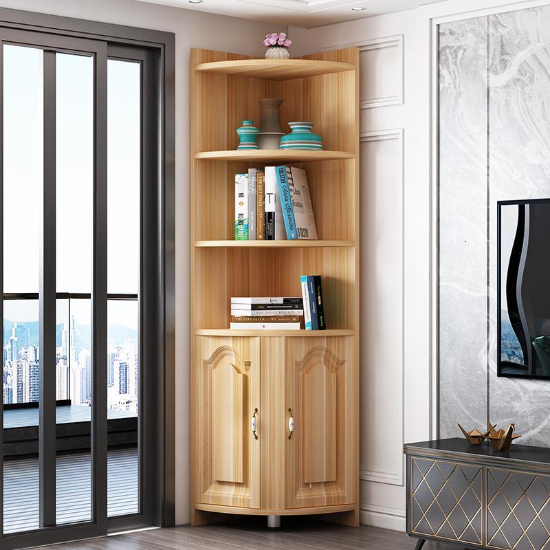 现代简约角柜多功能转角柜墙边柜拐角置物架落地收纳储物三角柜闪电客