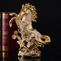 欧式招财陶瓷马摆件酒柜电视柜玄关家装饰品马到成功创意小工艺品