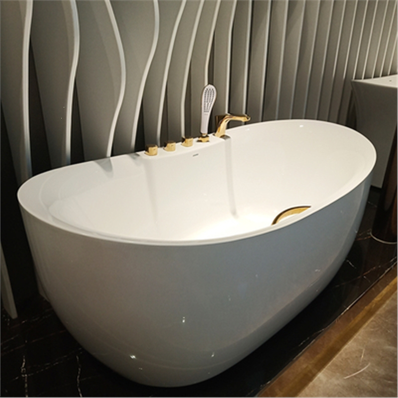 卫浴亚克力独立式贵妃理线家浴缸1.6米泡澡池法式独立浴缸n6w1622tq