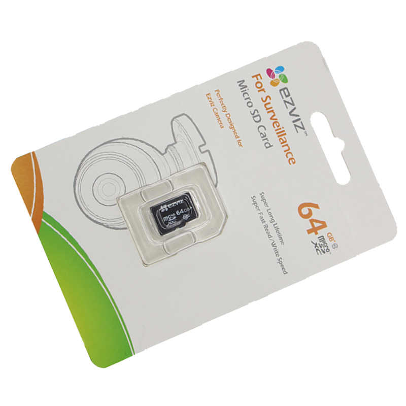 萤石监控摄像头存储卡TF内存卡64G 萤石视频监控专用Micro SD卡