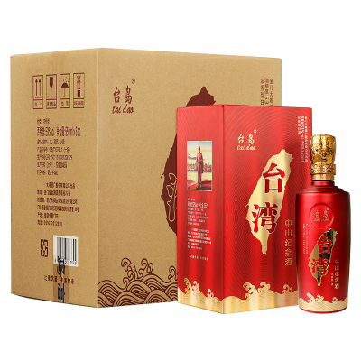 台岛高粱酒53度550ml*6瓶浓香型高度白酒中山纪念酒整箱装