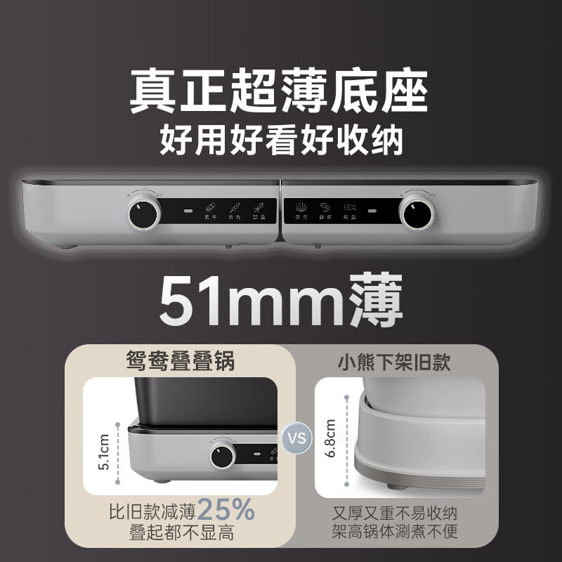 小熊(Bear)多功能锅 火锅专用锅分体式可拆洗家用蒸煮炖煎烤肉高清大图