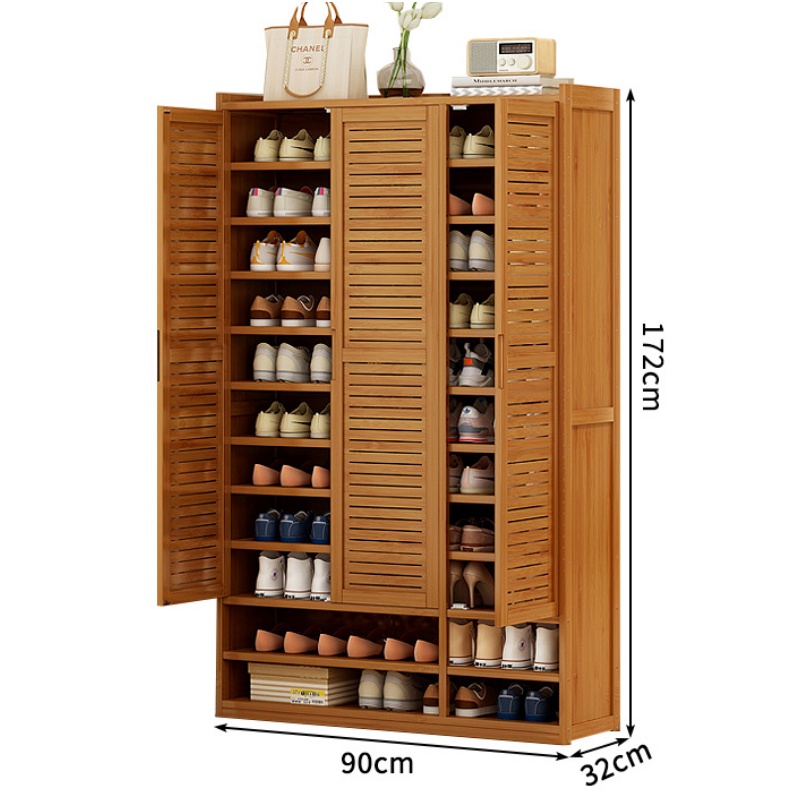 攸形实木鞋柜900*320*1720mm个高清大图