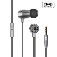 JBL T380A 入耳式耳机 HIFI耳塞式 重低音 通用线控带麦耳机 双动圈单元 浅灰银