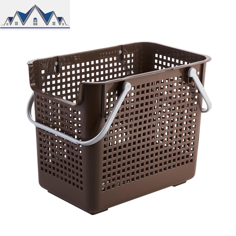 北欧脏衣篮带盖洗衣篮家用脏衣篓脏衣服收纳筐收纳篮带轮蓝塑料桶 三维工匠 大号咖啡