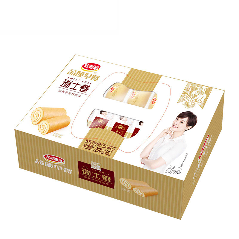 达利园 糕点 面包 零食 瑞士卷720g(品质早餐)