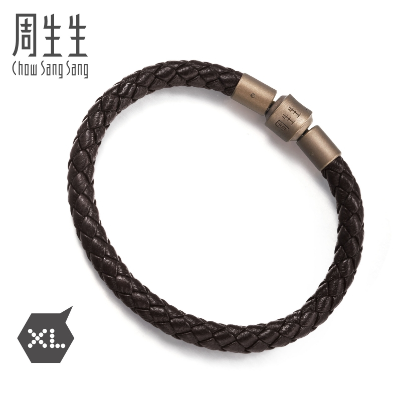 [粗绳]周生生Charme XL串珠配绳5mm粗版手绳转运珠皮绳男女手链BB19 约19厘米定价