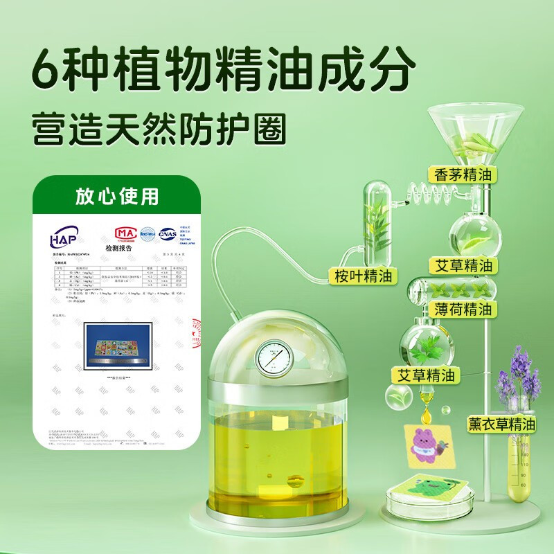 瑶辰 驱蚊贴72贴/盒 植物防护贴艾草草本植物精油孕妇儿童婴儿宝宝专用户外随身(艾草草本儿童可用)