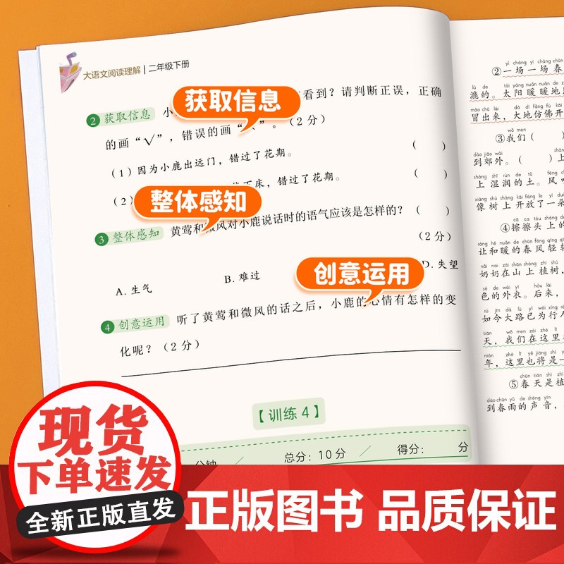 斗半匠二年级阅读理解训练小学语文阅读理解专项训练书看图写话每日一练人教版上下册课外强化训练题阶梯答题解题练习一本真题80高清大图