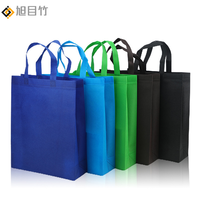 无纺布手提袋礼品袋蓝色 35*41*12 个高清大图