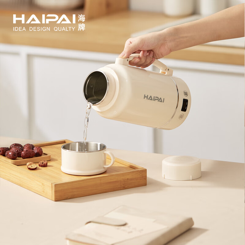 海牌(HAIPAI)液体加热器 (电热水杯)HP-SH10白色1000ml容量畅饮烧水饮水二合一高清大图