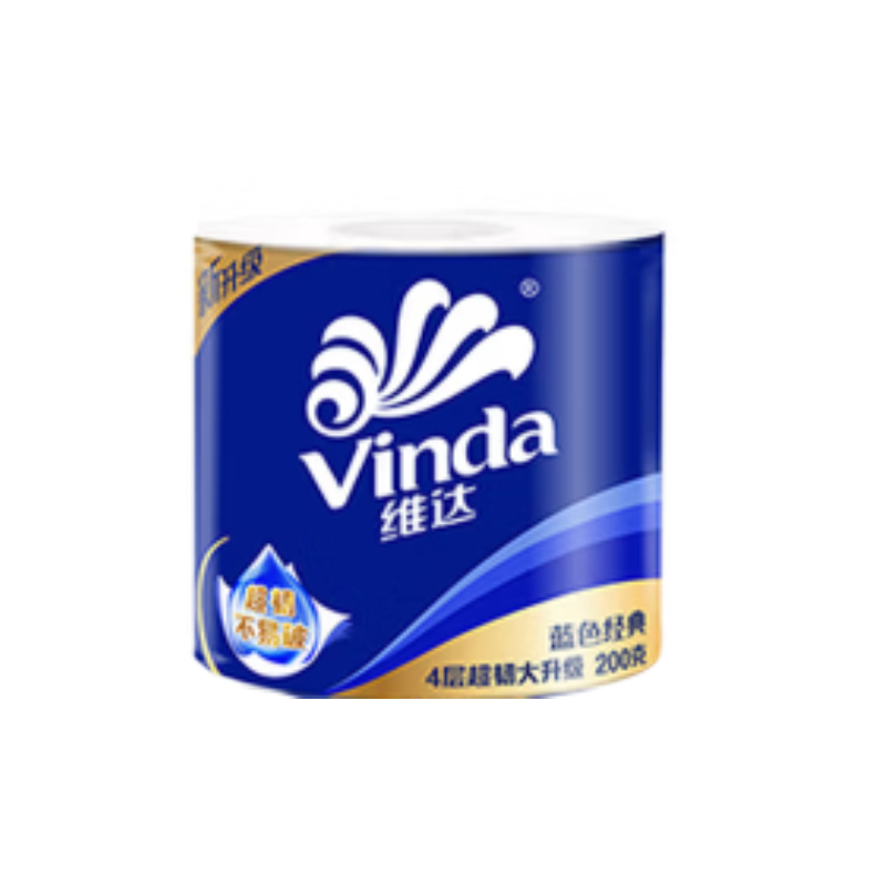维达(Vinda)有芯卷纸 蓝色经典4层200克 单位:卷 ZY-GF8934