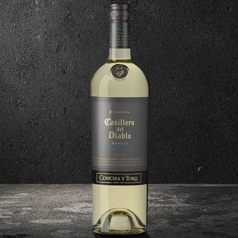 智利原瓶进口干白 Casillero del Diable 干露红魔鬼魔尊干白葡萄酒 750ml 单瓶