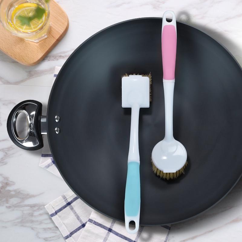 2支装刷锅洗锅刷子剑麻锅刷不粘油加长柄清洁刷厨房家用日用家居