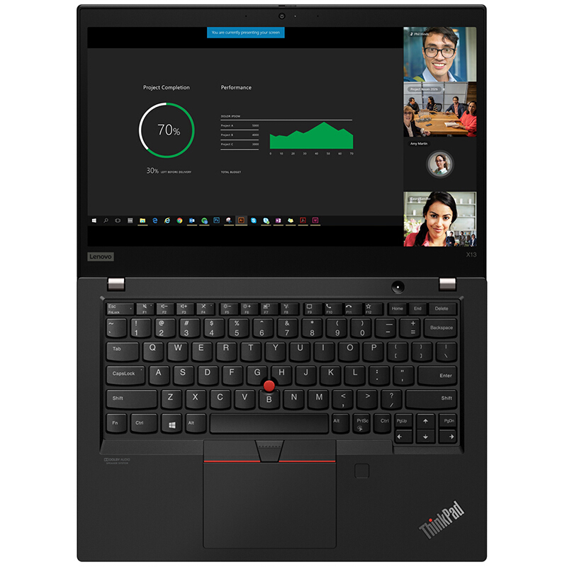 联想ThinkPad X13 英特尔i5-10210U/8G/512G高性能商务办公轻薄13.3英寸手提笔记本FHD高清