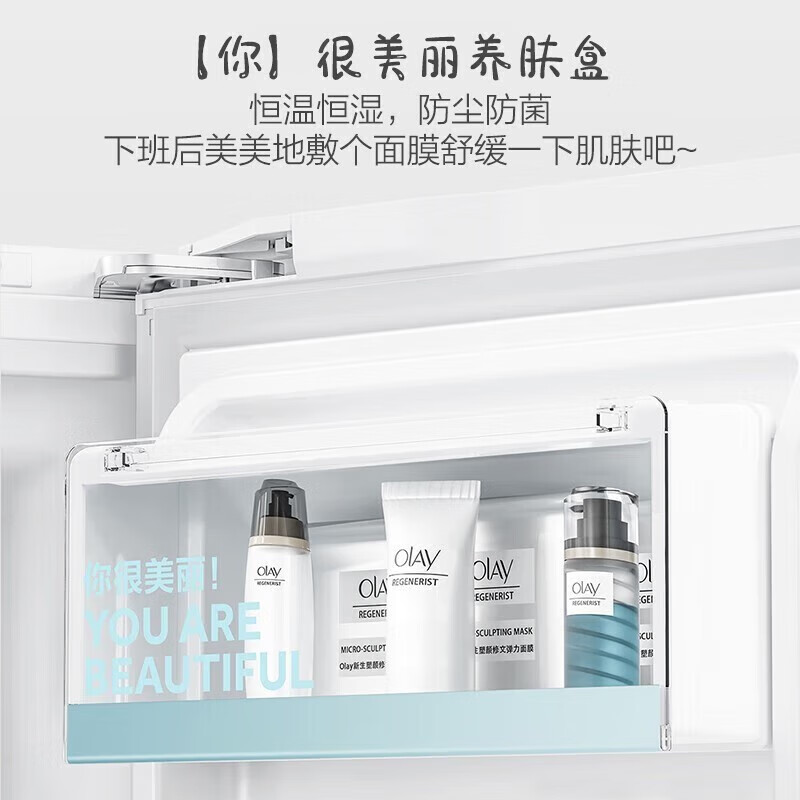 海尔(Haier)冰箱461升超薄机身零嵌入四开门冰箱双开门十字门一级能效双变频宽幅变温独立美妆空间+黑金净化高清大图