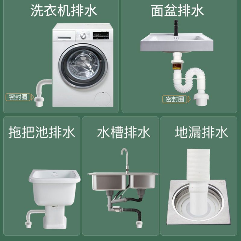 厨房下水管密封圈洗衣机排水管下水道地漏盖硅胶塞|75mm密封圈[防臭塞+硅胶芯]