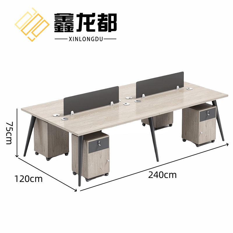 鑫龙都办公桌单人位张高清大图