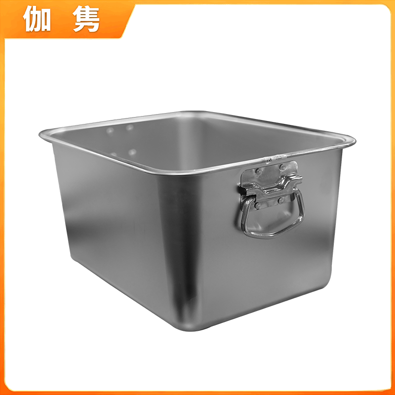 伽隽 不锈钢带耳方盒方盆 50*35*20cm 个高清大图