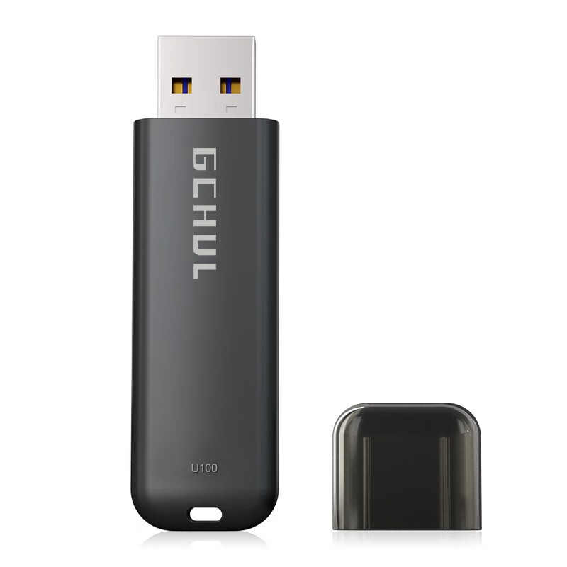 杰储(GCHUL) U100 白昼系列 256G USB3.2 超高速固态闪存U盘/优盘 (计价单位:个) 黑色高清大图