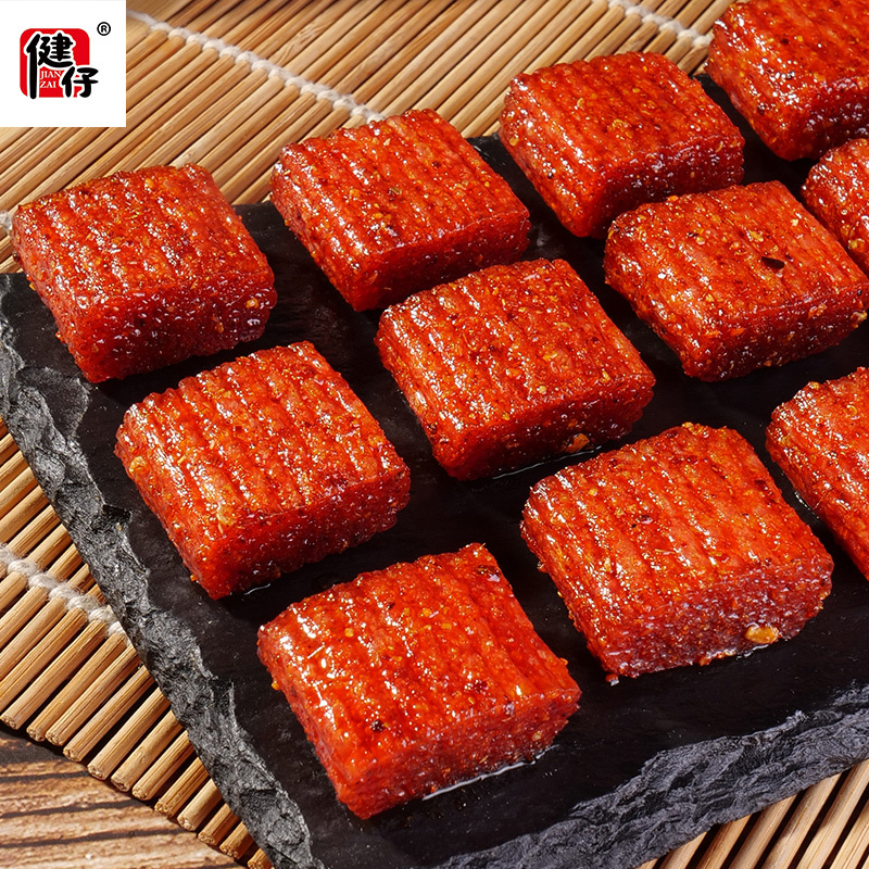 苏宁宜品 健仔韩式素大刀肉火鸡面味辣条休闲零食260g*1袋