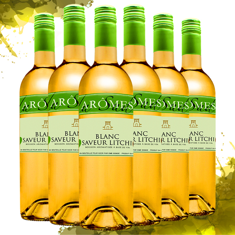 法国原瓶进口 奥莫斯荔枝味配制酒 Aromes blanc saveur litchi整箱装750ml*6