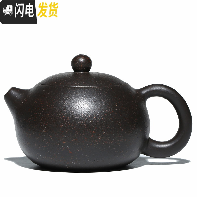 三维工匠宜兴紫砂壶全纯手工泡茶壶茶具套装黑金砂西施壶单壶检漏家用名家 紫泥188球孔西施高清大图