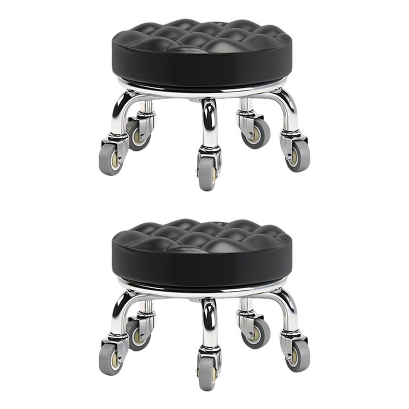 先围 静音滑轮矮凳 40*22cm-面包黑 个高清大图