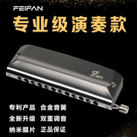 FEIFAN飞繁半音阶口琴12孔C调专业演奏Le-u48成人学生初学者入门乐器