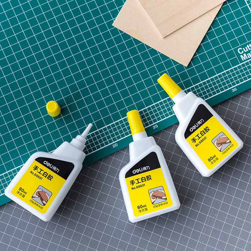得力deli68601白胶手工小学生用做手工课制作大瓶液体胶水幼儿园儿童专用模型纸木工DIY多功能乳白胶胶水diy批发