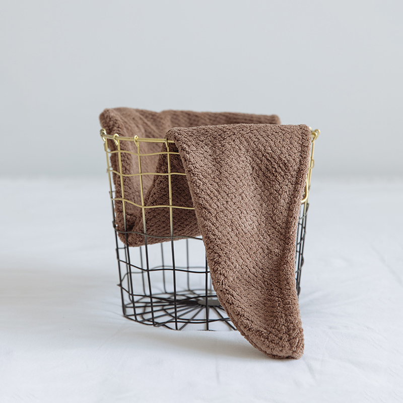 京城派干发帽超强吸水浴帽洗头发速干毛巾包头女可爱长发加厚干发巾 65*25cm 单层-咖啡色