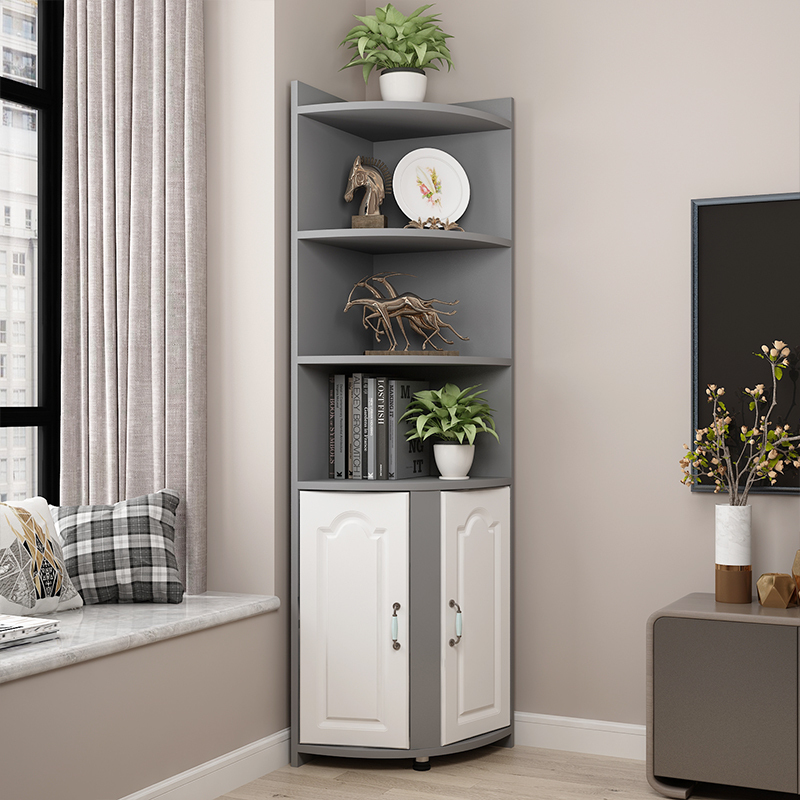 现代简约角柜墙角柜闪电客三角形小尺寸客厅置物书架边卧室转角柜子