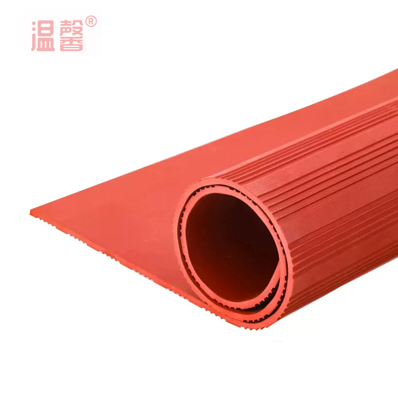 温馨 绝缘垫 红色条纹10mm*1m*5m 卷高清大图