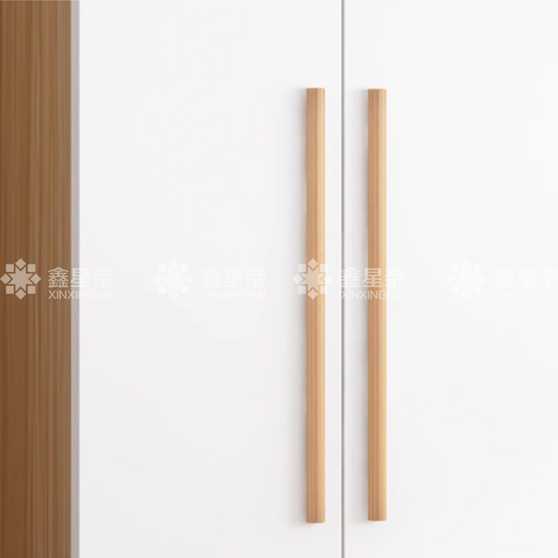 鑫星奈XXN4022327简约木质衣柜三门衣柜衣服收纳柜 浅胡桃白门